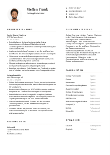 Lebenslauf-Vorlage für Golang-Entwickler*in #1