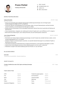 Lebenslauf-Muster für Hadoop-Entwickler*in