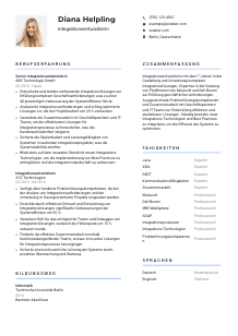 Lebenslauf-Vorlage für Integrationsentwickler*in #2