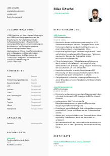 Lebenslauf-Vorlage für J2EE-Entwickler*in #2