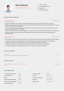 Lebenslauf-Vorlage für Java-Software-Ingenieur*in #3