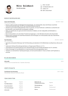 Lebenslauf-Vorlage für Perl-Entwickler*in #3