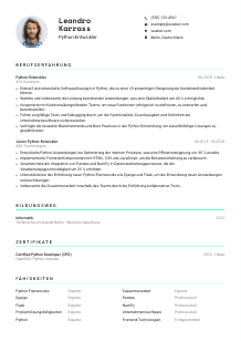 Lebenslauf-Vorlage für Python-Entwickler*in #3