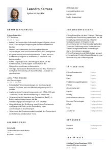 Lebenslauf-Vorlage für Python-Entwickler*in #1