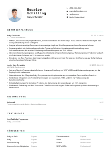 Lebenslauf-Vorlage für Ruby-Entwickler*in #3