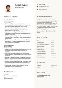 Lebenslauf-Vorlage für Rust-Entwickler*in #2