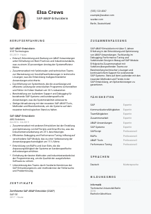 Lebenslauf-Vorlage für SAP-ABAP-Entwickler*in #2