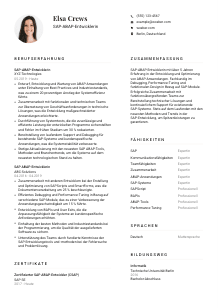 Lebenslauf-Vorlage für SAP-ABAP-Entwickler*in #1
