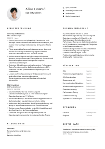 Lebenslauf-Vorlage für SQL-Entwickler*in #1