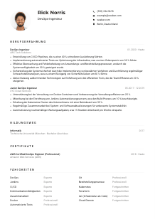 Lebenslauf-Muster für DevOps Ingenieur*in