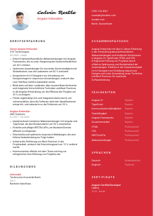 Lebenslauf-Vorlage für Angular Entwickler*in #3