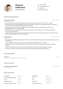 Lebenslauf-Muster für Drupal Entwickler*in