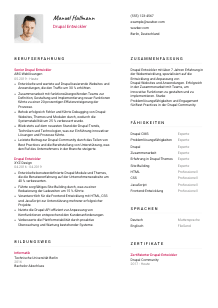 Lebenslauf-Vorlage für Drupal Entwickler*in #2