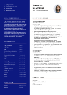 Lebenslauf-Vorlage für .NET Full-Stack-Entwickler*in #3