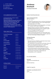 Lebenslauf-Vorlage für Full-Stack-Entwickler*in #3