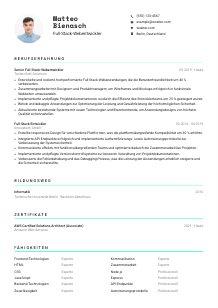 Lebenslauf-Vorlage für Full-Stack-Webentwickler*in #3