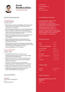 Lebenslauf-Vorlage für Java-Webentwickler*in #3