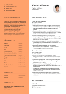 Lebenslauf-Vorlage für Python Full-Stack-Entwickler*in #3