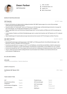 Lebenslauf-Muster für SAP-Entwickler*in