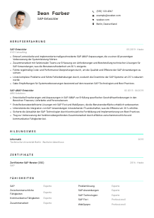 Lebenslauf-Vorlage für SAP-Entwickler*in #3