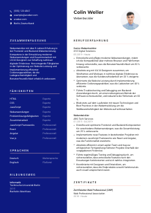 Lebenslauf-Vorlage für Webentwickler*in #3