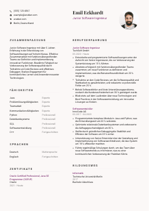 Lebenslauf-Vorlage für Junior Software-Ingenieur*in #3
