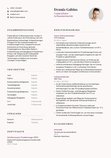 Lebenslauf-Vorlage für Freiberufliche*r Softwareentwickler*in #3