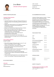 Lebenslauf-Vorlage für Leitende*r Software-Ingenieur*in #2