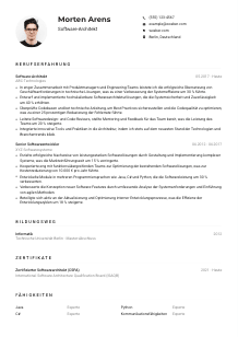 Lebenslauf-Muster für Software-Architekt*in