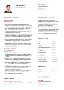 Lebenslauf-Vorlage für Software-Architekt*in #2