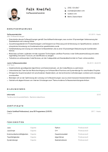 Lebenslauf-Vorlage für Softwareentwickler*in #3