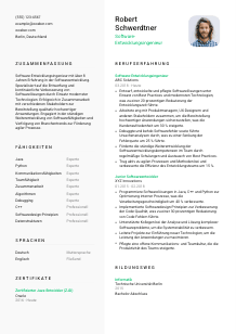 Lebenslauf-Vorlage für Software-Entwicklungsingenieur*in #2
