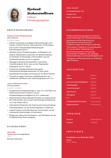 Lebenslauf-Vorlage für Software-Entwicklungsingenieur*in #3