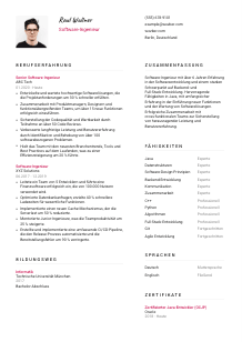 Lebenslauf-Vorlage für Software-Ingenieur*in #2