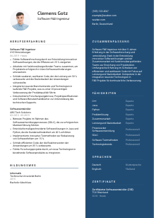 Lebenslauf-Vorlage für Software F&E-Ingenieur*in #2