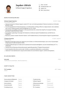 Lebenslauf-Muster für Software-Support-Ingenieur*in