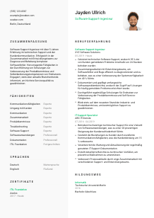 Lebenslauf-Vorlage für Software-Support-Ingenieur*in #2