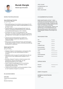 Lebenslauf-Vorlage für Mobile App Entwickler*in #2