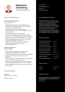 Lebenslauf-Vorlage für Software-QA-Ingenieur*in #3