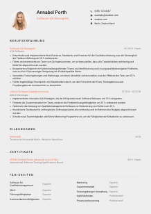 Lebenslauf-Vorlage für Software-QA-Manager*in #3