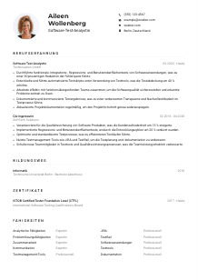 Lebenslauf-Muster für Software-Test-Analyst*in