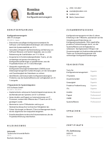Lebenslauf-Vorlage für Konfigurationsmanager*in #1