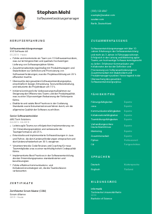 Lebenslauf-Vorlage für Softwareentwicklungsmanager*in #2