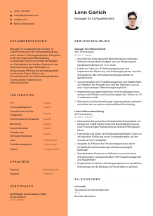 Lebenslauf-Vorlage für Manager*in Softwaretechnik #3