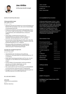 Lebenslauf-Vorlage für Softwareproduktmanager*in #3