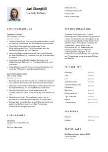 Lebenslauf-Vorlage für Teamleiter*in Software #1