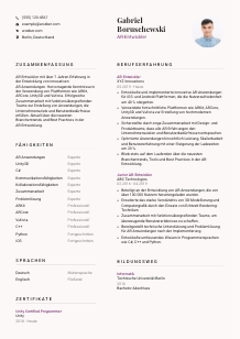 Lebenslauf-Vorlage für AR-Entwickler*in #3