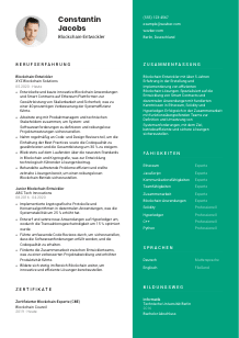 Lebenslauf-Vorlage für Blockchain-Entwickler*in #2