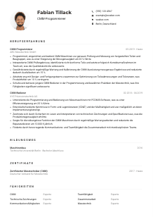 Lebenslauf-Muster für CMM-Programmierer*in