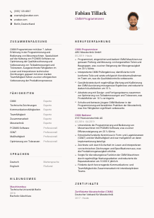 Lebenslauf-Vorlage für CMM-Programmierer*in #3